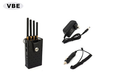 4 zespoły 4W czarny 30dBm Przenośny blokator sygnału telefonu, ręczny zagłuszacz sygnału dla GSM, DCS